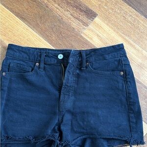 Old Navy Black High-Waist Denim Cutoff Shorts